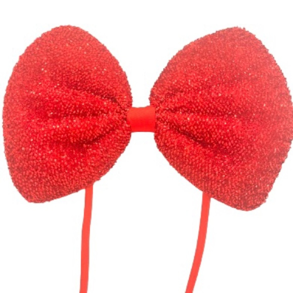 Red Sequin Bow Hair Accessory